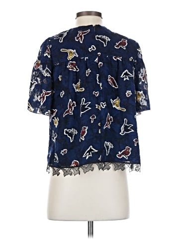 Anna Sui Short Sleeve Silk Top (view 2)