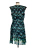 Halogen 100% Polyester Chevron-herringbone Teal Casual Dress Size 14 (petite) - photo 2
