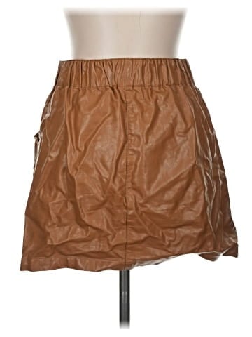 Jolt Faux Leather Skirt (view 2)