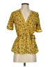 Sienna Sky 100% Polyester Yellow Short Sleeve Blouse Size XS - photo 1