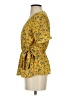 Sienna Sky 100% Polyester Yellow Short Sleeve Blouse Size XS - photo 5