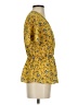 Sienna Sky 100% Polyester Yellow Short Sleeve Blouse Size XS - photo 4