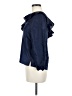 J.Crew 100% Silk Blue 3/4 Sleeve Silk Top Size 6 - photo 5