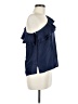 J.Crew 100% Silk Blue 3/4 Sleeve Silk Top Size 6 - photo 4