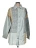 Pol 100% Cotton Color Block Silver Long Sleeve Blouse Size M - photo 1