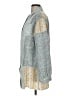 Pol 100% Cotton Color Block Silver Long Sleeve Blouse Size M - photo 5