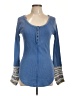 Free People Blue Long Sleeve Top Size L - photo 1