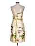 JS Collections 100% Polyester Print Yellow Cocktail Dress Size 10 - photo 2