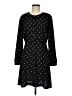 Ann Taylor LOFT 100% Polyester Stars Black Casual Dress Size 8 - photo 1