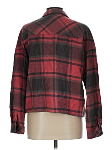 Pink Rose Long Sleeve Button-Down Shirt (view 2)