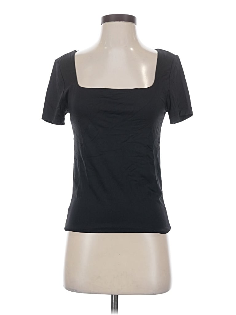 Pre-owned Ann Taylor Loft Short Sleeve T-shirt In Black