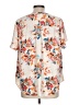 Torrid 100% Polyester Floral Ivory Short Sleeve Blouse Size Lg Plus (0) - photo 2