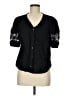 Sanctuary Black 3/4 Sleeve Button-Down Shirt Size M - photo 1