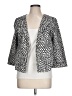First Option Print Gray Blazer Size 10 - photo 1
