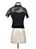 Lucy Paris 100% Polyester Black Short Sleeve Top Size XS - photo 1