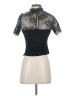 Lucy Paris 100% Polyester Black Short Sleeve Top Size XS - photo 2