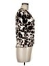 ECI 100% Cotton Animal Print Ivory 3/4 Sleeve Top Size M - photo 4
