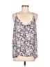 Ann Taylor LOFT 100% Polyester Floral Blue Sleeveless Blouse Size L - photo 1
