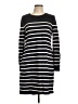 Talbots Stripes Black Casual Dress Size L - photo 1