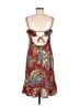 BCBG Print Red Cocktail Dress Size L - photo 2