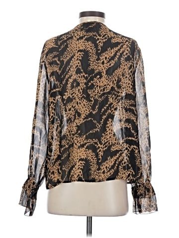 Paige Long Sleeve Silk Top (view 2)