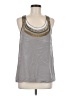Love Sam 100% Silk Silver Blouse Size M - photo 1