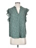 Liz Claiborne Print Green Teal Sleeveless Blouse Size S - photo 1