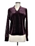 Chico's Burgundy Long Sleeve Blouse Size Med (1) - photo 1
