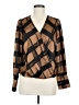 Halogen 100% Polyester Brown Long Sleeve Blouse Size M - photo 1