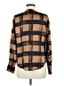 Halogen 100% Polyester Brown Long Sleeve Blouse Size M - photo 2