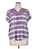 Cato 100% Polyester Tie-dye Purple Short Sleeve Blouse Size XL - photo 1