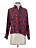 Eric Michael 100% Rayon Paisley Purple Long Sleeve Blouse Size S - photo 1