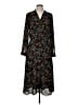 DR2 100% Polyester Print Black Casual Dress Size M - photo 1