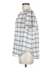 Ann Taylor 100% Polyester Plaid Gray Short Sleeve Polo Size M - photo 5