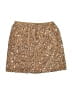 Cider 100% Polyester Tweed Gold Casual Skirt Size S - photo 2