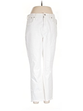 Madewell The High-Rise Slim Boyjean in Tile White (view 1)