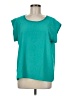Mango Teal Short Sleeve Top Size M - photo 1