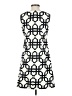 Assorted Brands Graphic Ivory Cocktail Dress Size 4 - photo 2