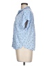 Alexander Jordan 100% Rayon Polka Dots Blue Short Sleeve Blouse Size L - photo 5