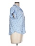 Alexander Jordan 100% Rayon Polka Dots Blue Short Sleeve Blouse Size L - photo 4