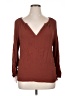 Point Sur 100% Viscose Brown Long Sleeve Blouse Size XL - photo 1