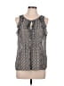 Rose + Olive 100% Polyester Gray Sleeveless Blouse Size M - photo 1