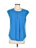 J.Crew 100% Polyester Blue Sleeveless Blouse Size 6 - photo 1