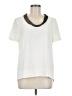 Elie Tahari 100% Polyester Ivory Short Sleeve Top Size M - photo 1
