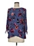I.N. Studio 100% Polyester Blue 3/4 Sleeve Blouse Size M (petite) - photo 1