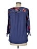 I.N. Studio 100% Polyester Blue 3/4 Sleeve Blouse Size M (petite) - photo 2