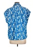 Nine West Blue Sleeveless Button-Down Shirt Size L - photo 2