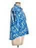 Nine West Blue Sleeveless Button-Down Shirt Size L - photo 4