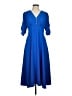 Halston 100% Polyester Blue Casual Dress Size 8 - photo 1