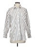 Lands' End Stripes Ivory Long Sleeve Button-Down Shirt Size XS - photo 1